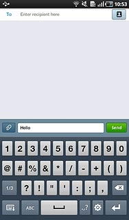 Press ABC to return to text input.