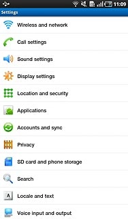 Press Sound settings.