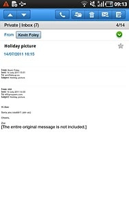 Press the message icon.