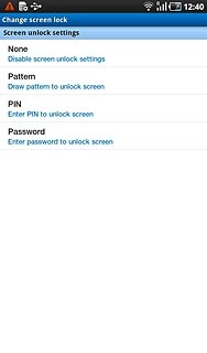 Key in the lock code.Press None.
