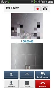 To change camera:Press Switch camera.Depending on the current setting the front or the back camera is turned on.