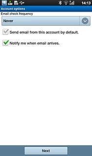 Press Send email from this account by default to turn the function on or off.