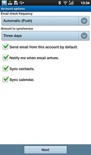 Press Sync calendar to turn the function on or off.