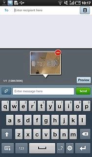 Press Enter recipient here.Key in the first letters of the required contact.Matching contacts are displayed.