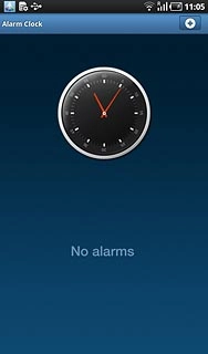 Press the new alarm icon.