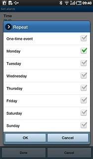When the box next to the menu item is ticked (V), the setting is selected.