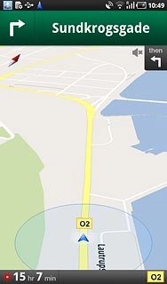 Time of arrival is displayed at the bottom of the display.Follow the verbal instructions or the instructions on the display to go to the selected destination.