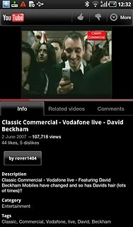 Start playing the required video clip, see above.Press More.