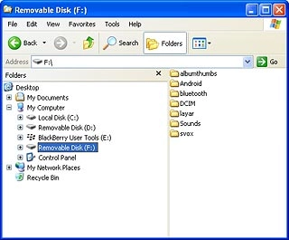 Select your device on the list of connected devices.