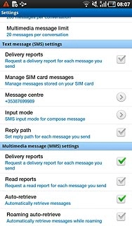 When the box next to the menu item is empty, the function is turned off.