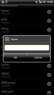 Key in Vodafone MMS and press OK.
