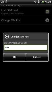 Key in your current PIN and press OK.