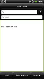 Press Send when you've finished your email message.