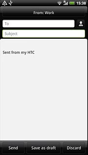 Press Subject.Key in a subject for the email message.