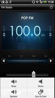 Press Speaker or Headset (depending on the current setting).
