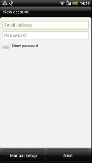 Press Email address and key in your email address.