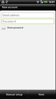 Press Password and key in the password for your email account at your email provider.