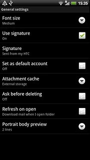 Press Set as default account to turn on the function.