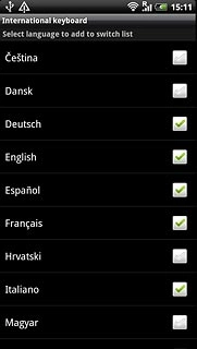 Press the required language to select the language.