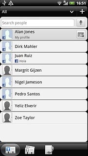 Press the required contact.