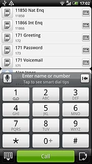 Press and hold the required number key until the number is called.