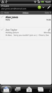 Press the required email message to read it.