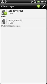 Press the required sender.