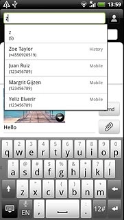 Press the required contact.