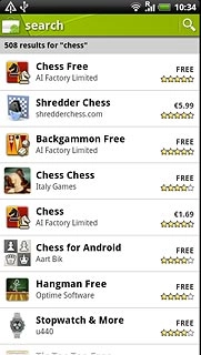 Press the required application.