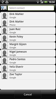 Press the required contacts.