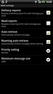 When the box next to the menu item is ticked (V), the function is turned on.