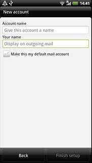 Press the field below Your name and key in the required sender name.