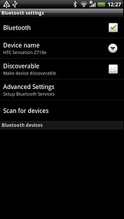 When the box next to the menu item is ticked (V), Bluetooth is turned on.