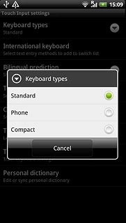 Press Standard, Phone or Compact.