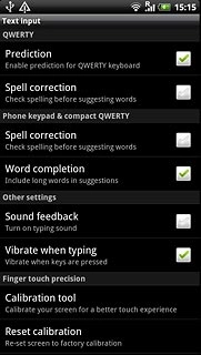 When the box next to the menu item is ticked (V), the function is turned on.
