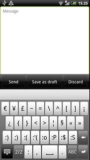 Press ABC to return to text input.