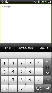 Press the required number or the required symbol.