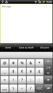 Press ABC to return to text input.
