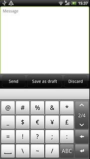 Press ABC to return to text input.