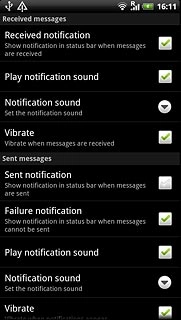 Press Received notification to turn on the function.