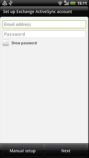 Press Email address and key in your email address.