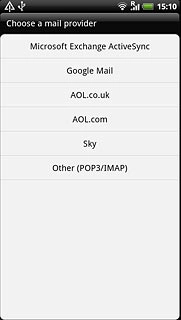 Press Microsoft Exchange ActiveSync.