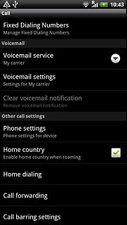Press Voicemail settings.