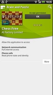 Press OK.Follow the instructions on the display to download and install the application.