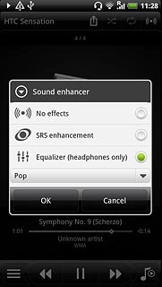 If you select Equalizer (headphones only):