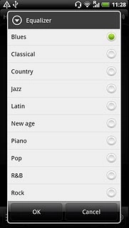 Press the required setting.