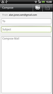 Press Subject.Key in a subject for the email message.