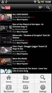 Press My Channel.Follow the instructions on the display to log on.