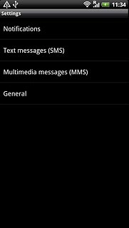 Press Text messages (SMS).