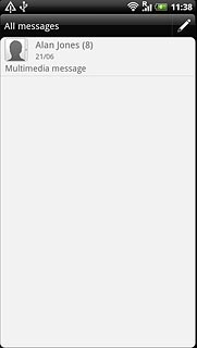 Press the write message icon (a pencil).